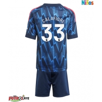 Camiseta Arsenal Riccardo Calafiori #33 Visitante Equipación para niños 2025-26 manga corta (+ pantalones cortos)